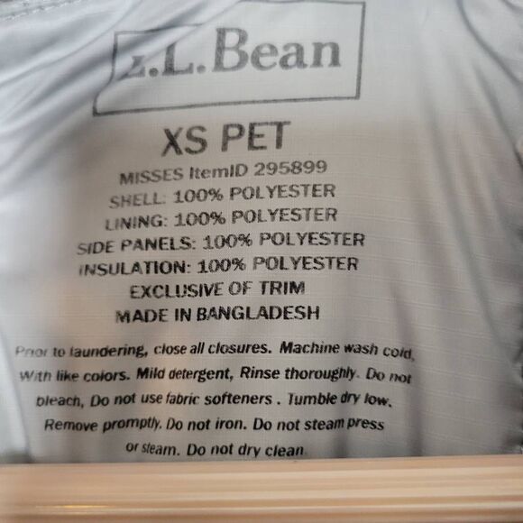 LL Bean Womens Grey Quilted Puffer Jacket Petite XS - Picture 3 of 6